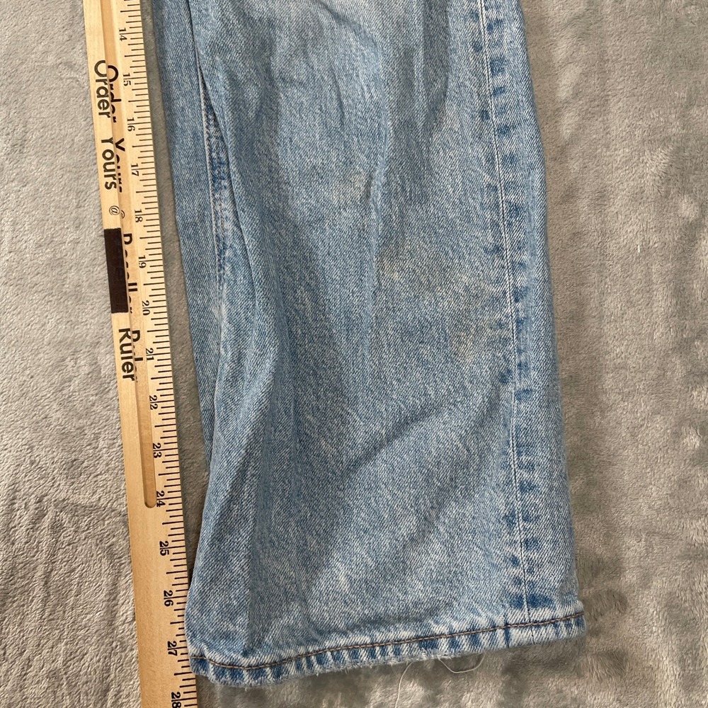 American Eagle Jeans Size 0 Regular Stovepipe High Rise Straight Leg Light Wash - Picture 3 of 8
